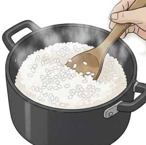 餅米炊き