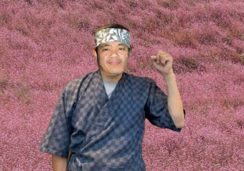 赤花咲