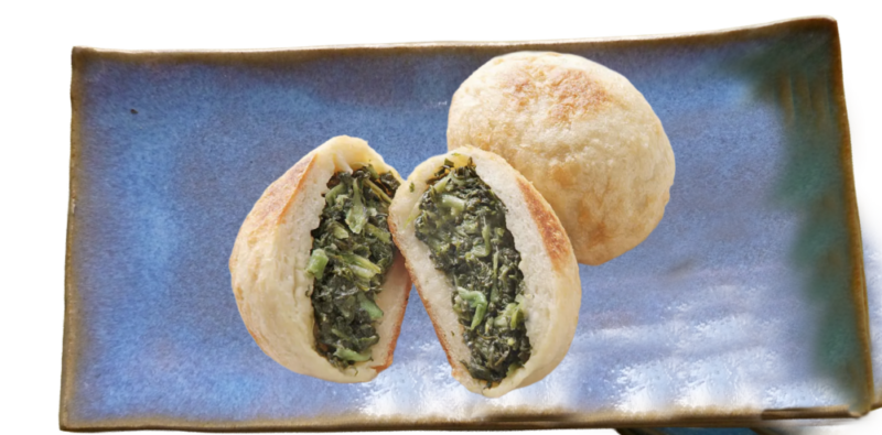 野沢菜漬け入りお焼き