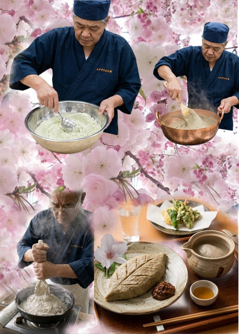 蕎麦掻き行程