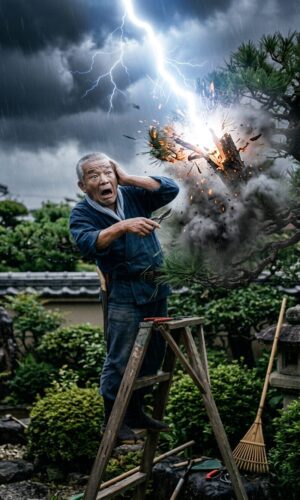 落雷か